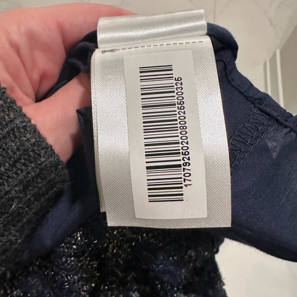 Mayoral Tweed Navy and Gold Dress Size 8. Fully lined.   Back zip closure. NWT - Picture 12 of 14